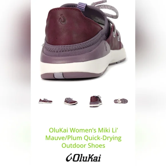 OluKai Women’s Miki Li’ Mauve/Plum Quick-Drying Outdoor Shoes